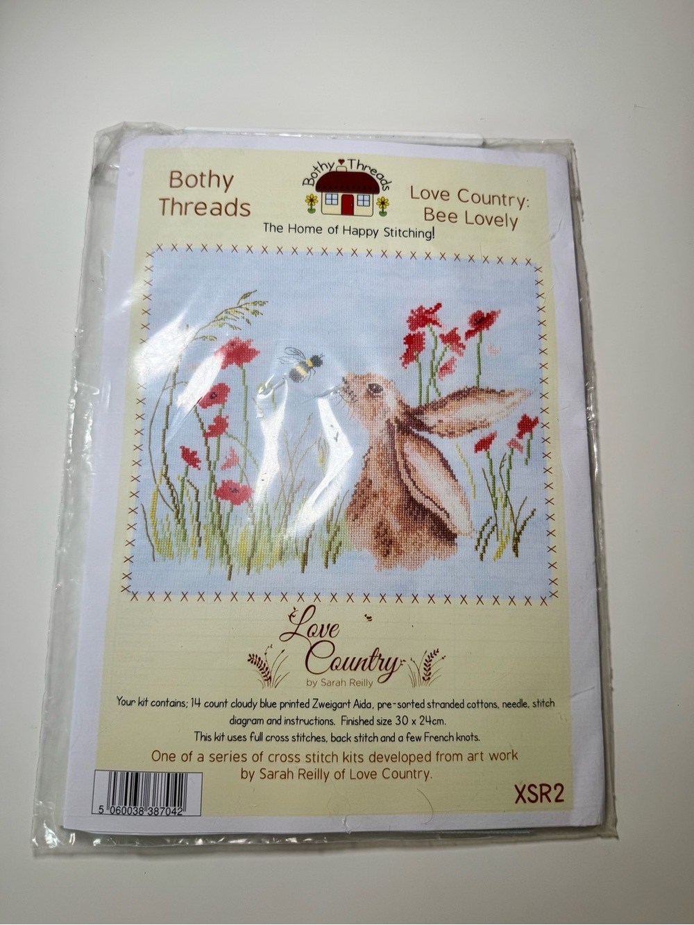 Bothy Threads Bunny Cross Stitch Kit Love Country Bee Lovely Sarah Reilly XSR2